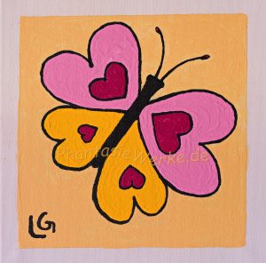 Butterfly with eight Hearts