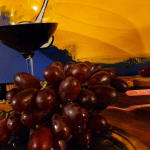 In Vino Veritas - mit Trauben & Rotwein Ausschnitt